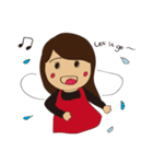 Round face girls' collection New（個別スタンプ：14）