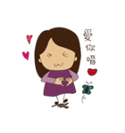 Round face girls' collection New（個別スタンプ：21）