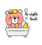 桃のグリズリーベア（個別スタンプ：4）