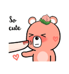 桃のグリズリーベア（個別スタンプ：6）