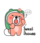 桃のグリズリーベア（個別スタンプ：9）