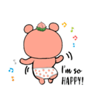 桃のグリズリーベア（個別スタンプ：13）