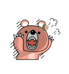 桃のグリズリーベア（個別スタンプ：15）