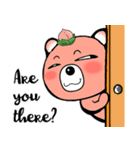桃のグリズリーベア（個別スタンプ：17）