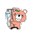 桃のグリズリーベア（個別スタンプ：18）