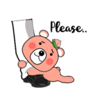 桃のグリズリーベア（個別スタンプ：23）