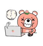 桃のグリズリーベア（個別スタンプ：27）