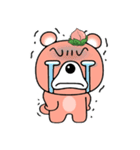 桃のグリズリーベア（個別スタンプ：28）