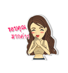 Lowy！！ Cute girl with Curly hairs.（個別スタンプ：10）