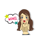 Lowy！！ Cute girl with Curly hairs.（個別スタンプ：12）