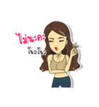 Lowy！！ Cute girl with Curly hairs.（個別スタンプ：13）