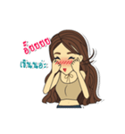 Lowy！！ Cute girl with Curly hairs.（個別スタンプ：14）