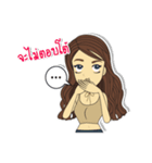 Lowy！！ Cute girl with Curly hairs.（個別スタンプ：18）