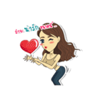 Lowy！！ Cute girl with Curly hairs.（個別スタンプ：20）