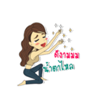 Lowy！！ Cute girl with Curly hairs.（個別スタンプ：22）