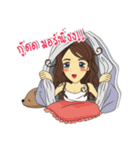 Lowy！！ Cute girl with Curly hairs.（個別スタンプ：32）