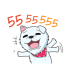 Omo white dog（個別スタンプ：21）