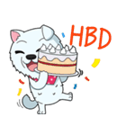 Omo white dog（個別スタンプ：26）