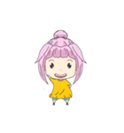 Pink Haired Girl Animated（個別スタンプ：2）