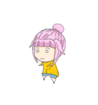 Pink Haired Girl Animated（個別スタンプ：3）