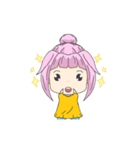 Pink Haired Girl Animated（個別スタンプ：5）