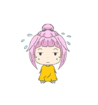 Pink Haired Girl Animated（個別スタンプ：7）