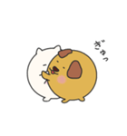 まるねこちゃんとまるいぬくん（個別スタンプ：34）