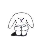 ゆるかわたれ耳うさぎのうさお3（個別スタンプ：2）
