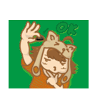 ハムスター帽子をかぶる人（個別スタンプ：3）