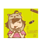 ハムスター帽子をかぶる人（個別スタンプ：4）