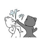 スタンプでバトル！クロネコとシロクマ（個別スタンプ：5）