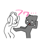 スタンプでバトル！クロネコとシロクマ（個別スタンプ：10）