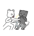 スタンプでバトル！クロネコとシロクマ（個別スタンプ：23）