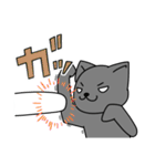 スタンプでバトル！クロネコとシロクマ（個別スタンプ：28）