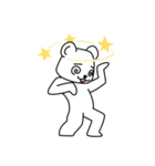 スタンプでバトル！クロネコとシロクマ（個別スタンプ：37）