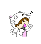 猫か私か（個別スタンプ：18）