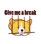 Corgi want to say (English Ver.)（個別スタンプ：28）