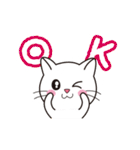 ほのぼのしろにゃんこ（個別スタンプ：2）