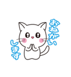 ほのぼのしろにゃんこ（個別スタンプ：16）