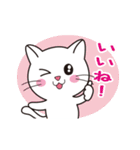 ほのぼのしろにゃんこ（個別スタンプ：17）