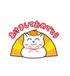 ほのぼのしろにゃんこ（個別スタンプ：40）