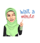 Yah StickerLine (Hijab)Eng（個別スタンプ：34）