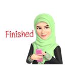 Yah StickerLine (Hijab)Eng（個別スタンプ：38）