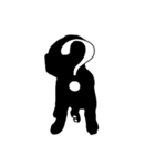 犬と猫のシルエットスタンプ（個別スタンプ：33）