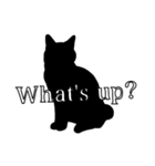 犬と猫のシルエットスタンプ（個別スタンプ：36）