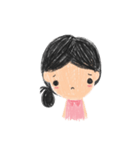 A lil girl with pink dress - crayon 2017（個別スタンプ：6）