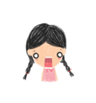 A lil girl with pink dress - crayon 2017（個別スタンプ：10）