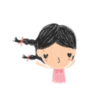 A lil girl with pink dress - crayon 2017（個別スタンプ：30）