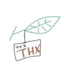 Postcards hanging on the leaves（個別スタンプ：4）