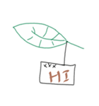 Postcards hanging on the leaves（個別スタンプ：5）